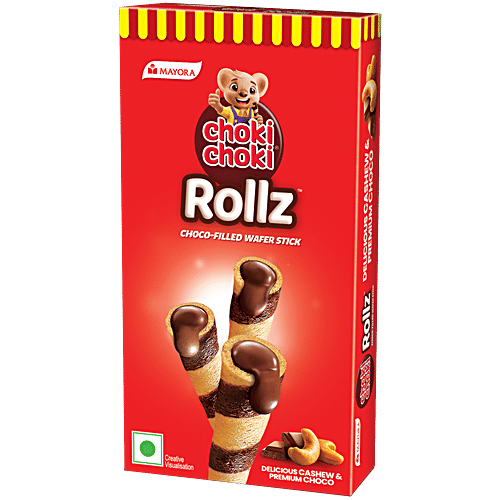 Go Choco Rollz Choki Choki Choco Filled Wafer Stick, 50 g