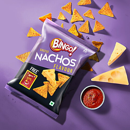 Bingo! Cheese Nachos, 42 g (With Free Dip)