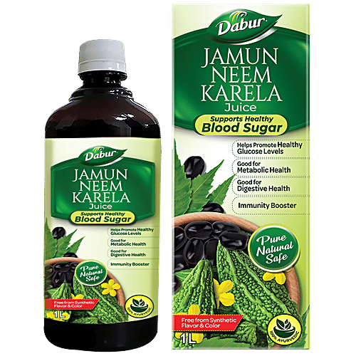 Dabur Jamun Neem Karela Juice -Supports healthy blood sugar, 1 L