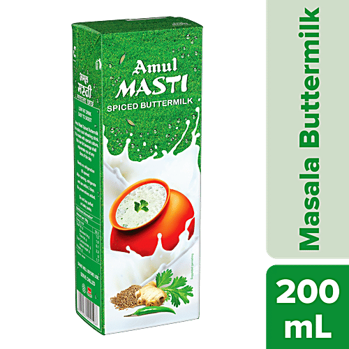 Amul Spiced Buttermilk, 200 ml Tetra Pak