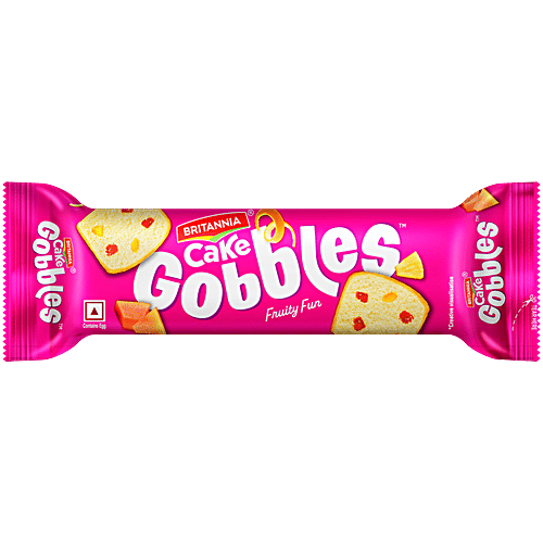 Britannia Gobbles Fruity Fun Slice Cake