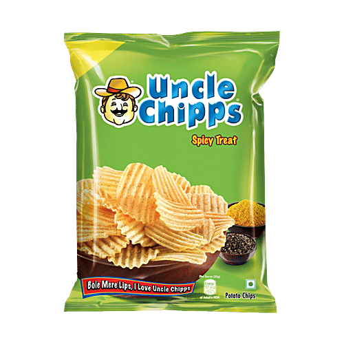 Uncle chipps Spicy Treat Potato Chips, 48 g Pouch